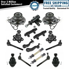 Ball Joint Tie Rod Sway Bar Link Idler Pitman Hub Suspension Kit 17pc 4WD