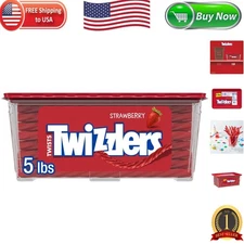 Strawberry Twists Candy Tub, 5 lb - Versatile Treats for Every Celebration!