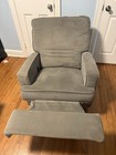 Decorative grey upholstered recliner — photo 2