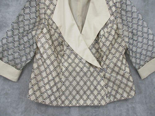 R&M Richards Jacket Womens 16W Sheer Mesh Glitter Evening Event Rhinestone Party - Picture 4 of 12