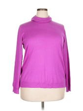 Lauren by Ralph Lauren Women Purple Turtleneck Sweater 2X Plus