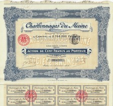 Charbonnages du Maine S.A., 1909