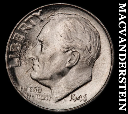 1946-D Roosevelt Dime- Silver Choice Gem Brilliant Uncirculated Luster  #i8440