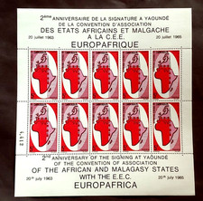 1965 FRANCE CAMEROUN CAMEROON EUROPAFRIQUE SHEET VF MNH (SH MAP)