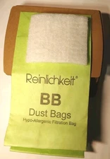 Reinlichkeit Type BB Vacuum Bags 15 Bags 1 Filter Hypo Allergenic Filtration