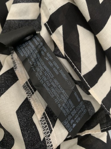 Zara Ecru White Black Geometric Karen Tiered Long Midi Bloggers Dress L UK 12 14 - Picture 16 of 19