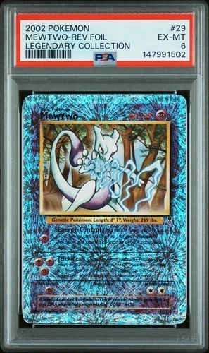 Mewtwo Reverse Holo Foil 29/110 Legendary Collection PSA 6