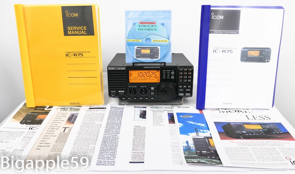 Icom IC-R75 Shortwave Amateur Radio Receiver w/ Sync Detector & UT-106 DSP Unit - Image 2 of 4