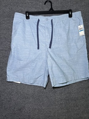 Mens IZOD Saltwater Baby Blue Stretch Shorts Relaxed Sz 36W Inseam 8.5 NWT