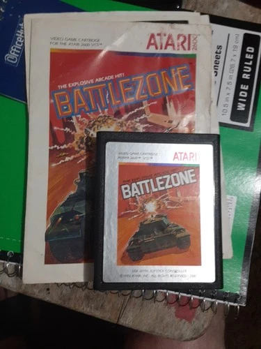 Battlezone Atari 2600 Game Cartridge With Original Manual