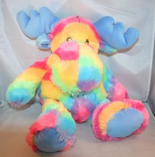 Wishpets Ansel Rainbow Moose 15" Plush Stuffed Animal - Pre-Owned