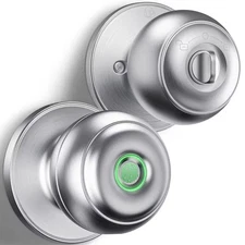 3-In-1 Aluminum Smart Lock Deadbolt Biometric & Key Access in Silver