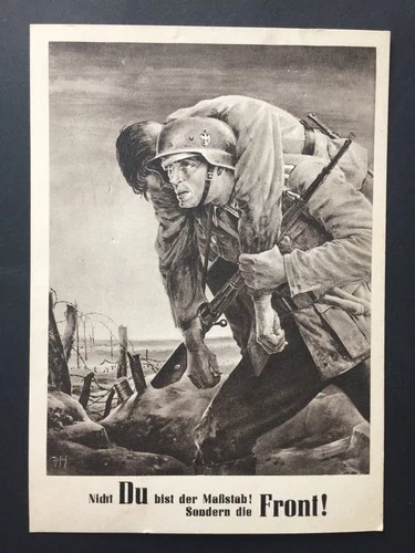 3. REICH GG PROPAGANDA CARD 1943 WW2 SOLDIER RARE !!! xd28