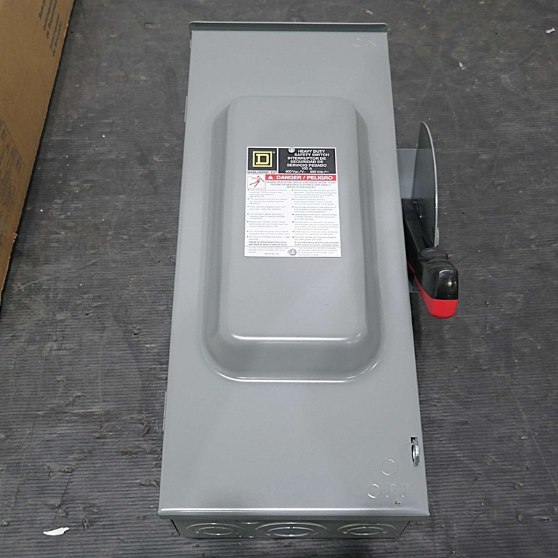 NEW Square D HU363RB Safety Disconnect Switch 100A 600V 3Pole 3Phase NEMA 3R F05