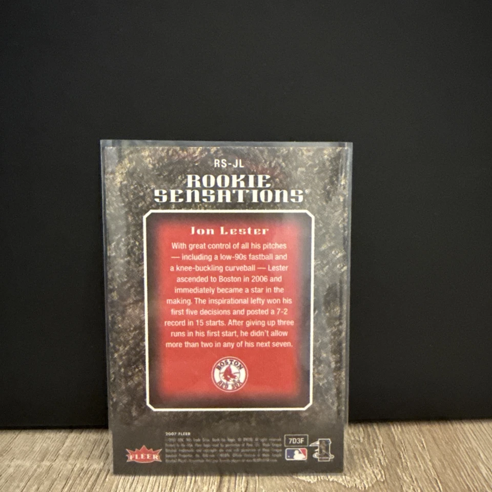 JON LESTER 2007 FLEER ROOKIE SENSATIONS BOSTON RED SOX #RS-JL - Image 2 of 2