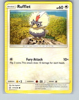 Rufflet 177/236 Common Cosmic Eclipse Pokemon Near Mint