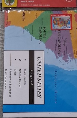 Wall Map of the United States (39.4'' x 27.5'') Brand New and Sealed 