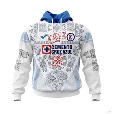 Personalise White Liga MX Cruz Azul Mix Aztec Culture 3D Printed Hoodie S/5XL