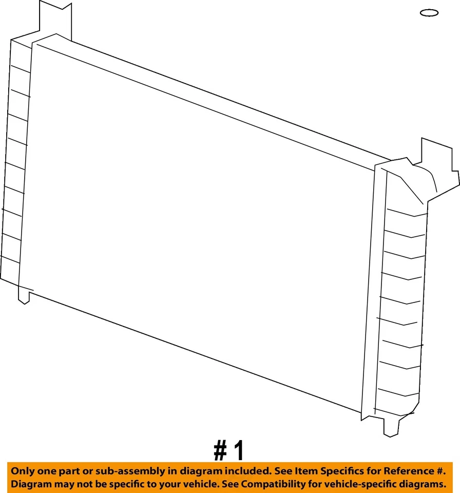 Used Radiator fits: 2010 Chevrolet Silverado 1500 pickup 5.3L w/enhanced cooling Foto 4 de 4