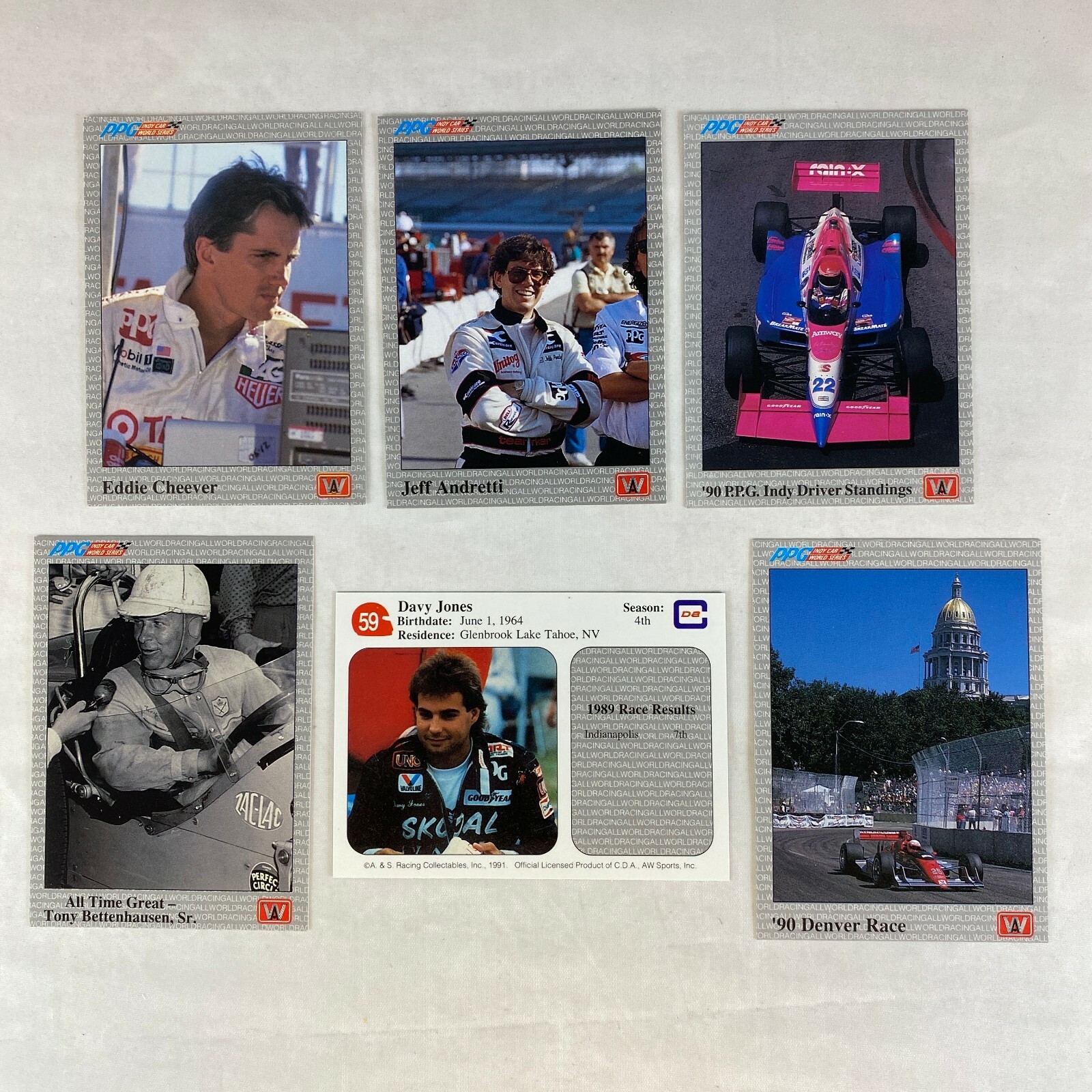 ALL WORLD RACING: PPG INDY CAR WORLD SERIES (1991) Complete Card Set | eBay