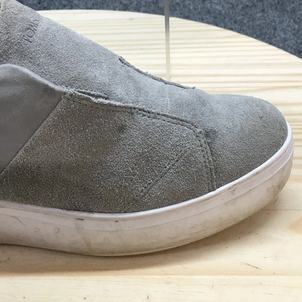 Toms Sneaker Womens 9 Gray Amber Slip On Round Toe Platform Casual Comfort Suede - Image 3 of 4