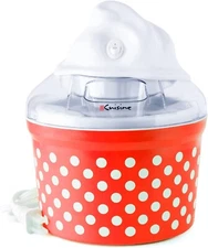 Euro Cuisine Automatic Ice Cream, Sorbet + Frozen Yogurt Maker - Red