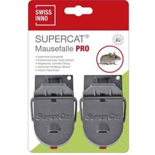 80x Mausefallen 40x2 Karton SuperCat PRO Mäuse fangen töten artgerecht schwarz
