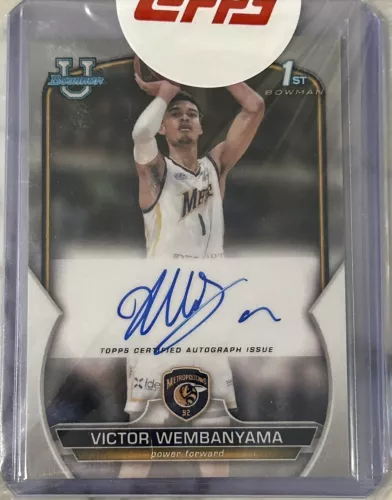 Victor Wembanyama 2022-23 Bowman U CHROME 1st Parallel Gem Mint ON CARD AUTO