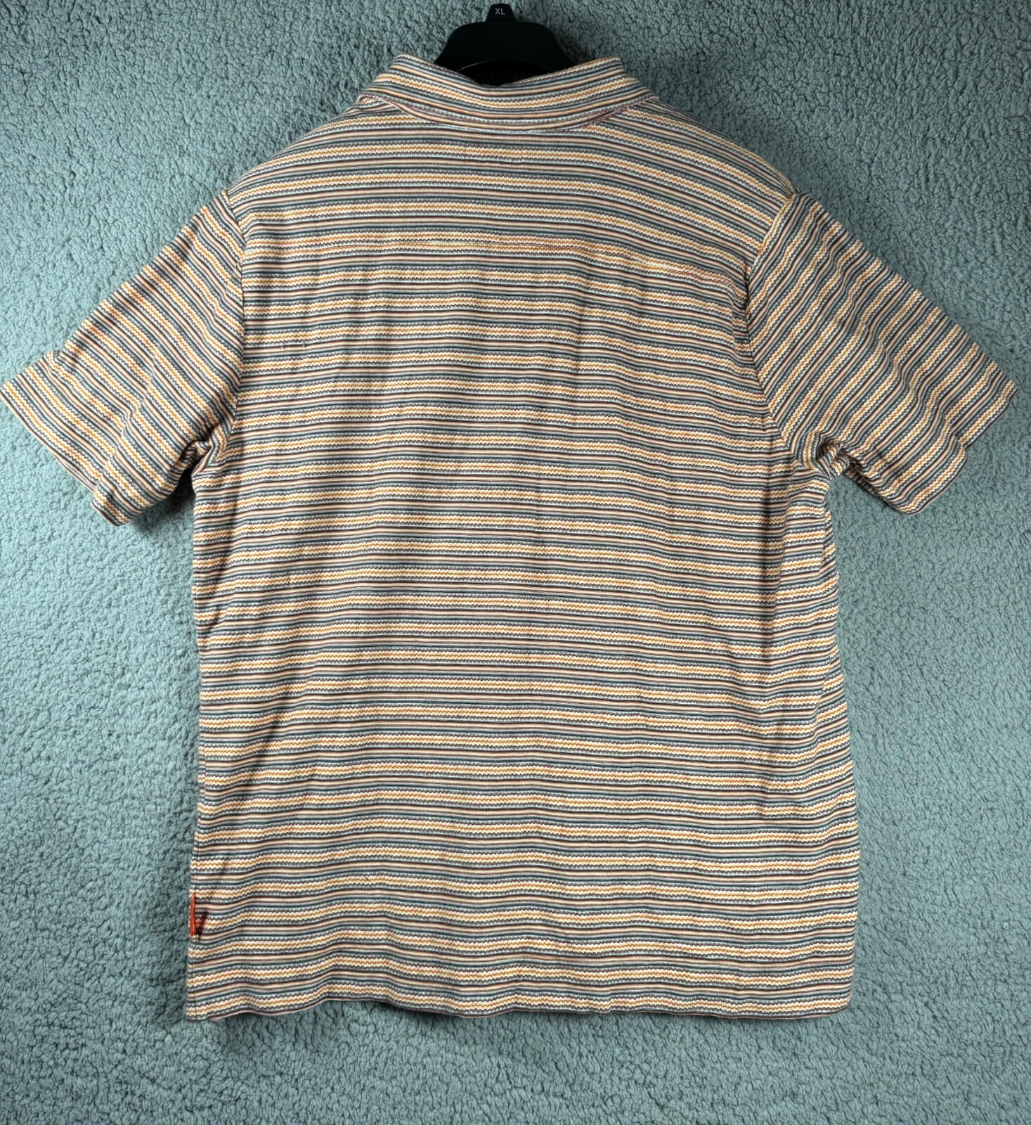 Faconnable Polo Shirt Adult Extra Large Striped Short Sleeve Casual