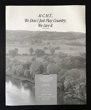 CMT Country Music Television Nashiville 1988 Short Print Poster Type Ad, Advert