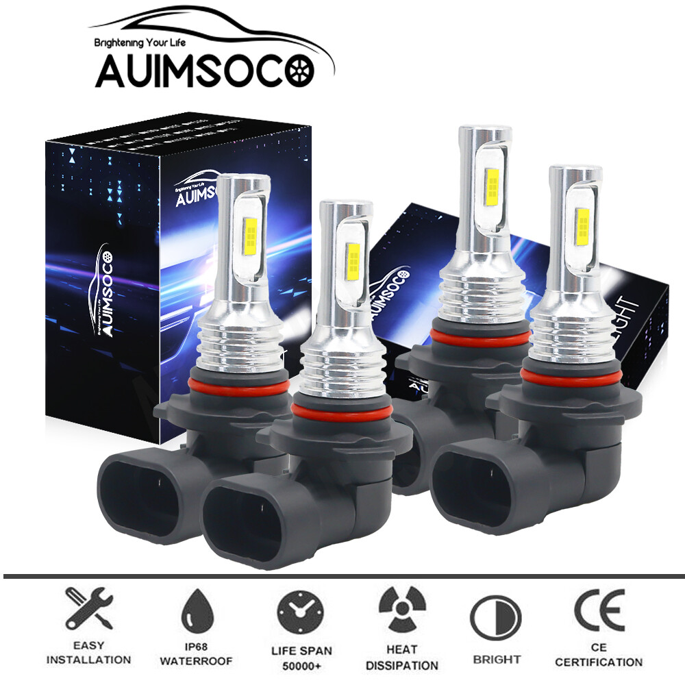 For GMC C1500 K1500 Sierra SLE 1990-1999 LED Headlight Bulbs High & Low Beam Kit