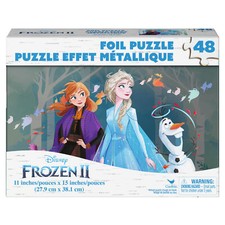 Disney Frozen II 48 pc 11" x 15" Foil Puzzle Featuring Elsa Anna Olaf AGE 4 NEW