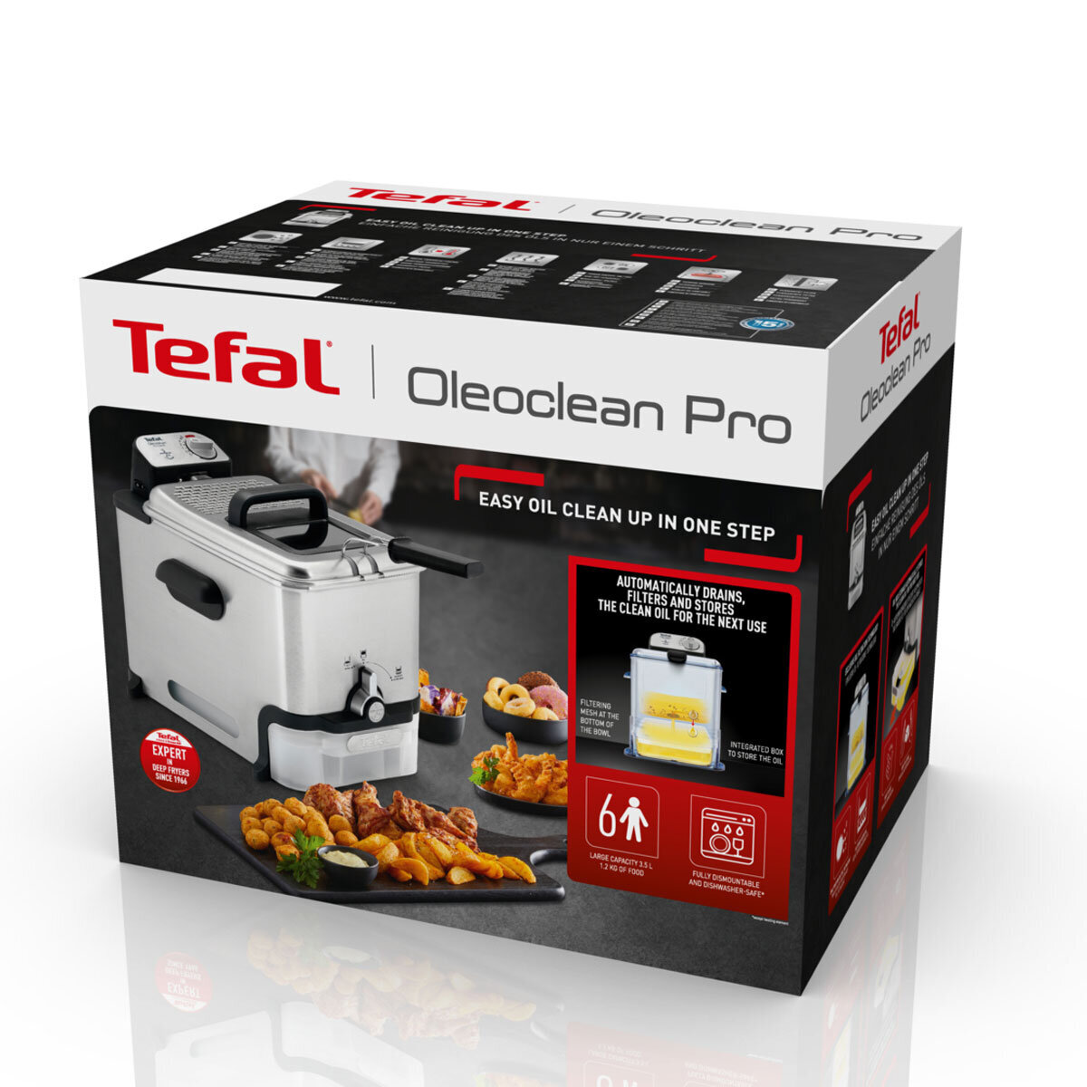 Tefal Oleoclean Pro Deep Fryer FR804140 in Silver eBay