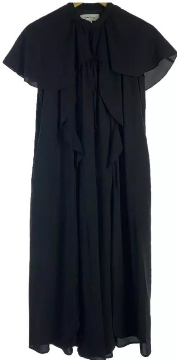 Enföld 300GA433-0080 Cape Sleeveless Dress In Black Size 38 (M) | eBay