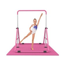 Gymnastic Bars for Kids with Adjustable Height, Folding Gymnastic Training Ki...