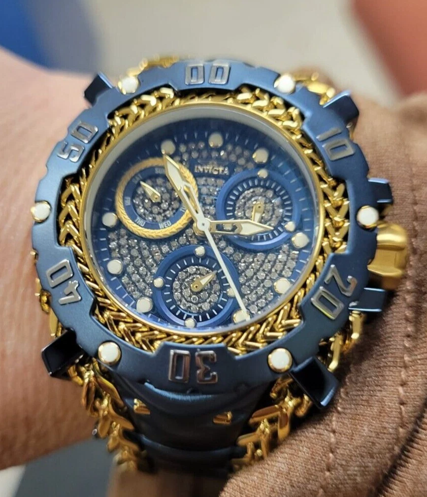 Invicta Gladiator Blue Label Quartz Women s Steel Watch 138 REAL DIAMONDS