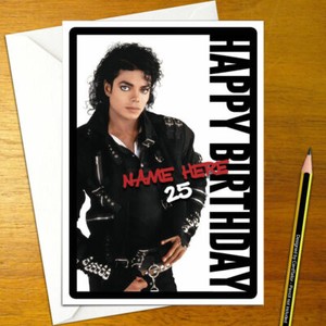 Michael Jackson Personnalise De Carte D Anniversaire Thriller Rock Personnalise Beat It Ebay Michael Jackson Personnalise De Carte D Anniversaire Thriller Rock Personnalise Beat It Ebay