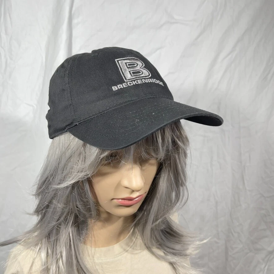 Gorra Breckenridge Colorado con correa trasera ajustable negra béisbol esquí esquí Foto 4 de 4