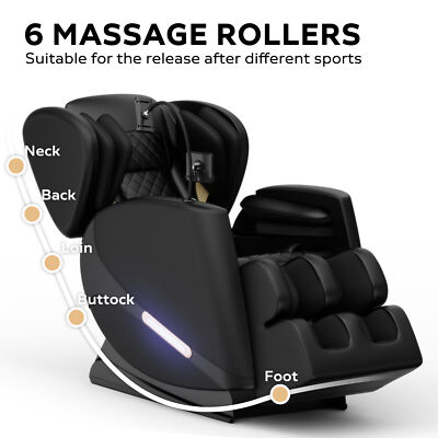 Full Body Massage Chair L Track Zero Gravity Shiatsu Massage recliner w/5 Modes