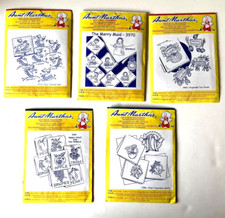 5 Aunt Martha's LOT hot iron transfers Days of the Week Sunbonnet Sue/Maids/Vegs