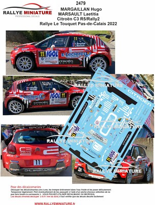 Décalcomanies 1/24 Citroën DS3 Houssin Rallye Du Touquet 2022 – Réf. 2488 – Neuf