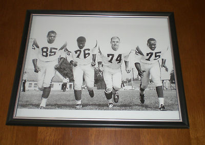 Photo Foot Vintage 8x10 – Los Angeles Rams 1963 – Fearsome Foursome – Brillant