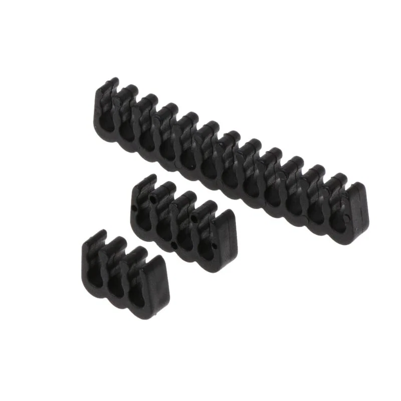 12pcs Black Open U Shape Cable Comb Set For 3mm Sleeved Cable - Image 4 of 4