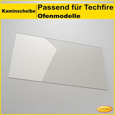 Kaminglas plan für Techfire Ofenmodelle Kaminofen Kaminscheibe Ofenscheibe Glas