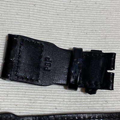 Authentic IWC EasX-CHANGE 22mm x 18mm Black Leather Watch Strap | eBay