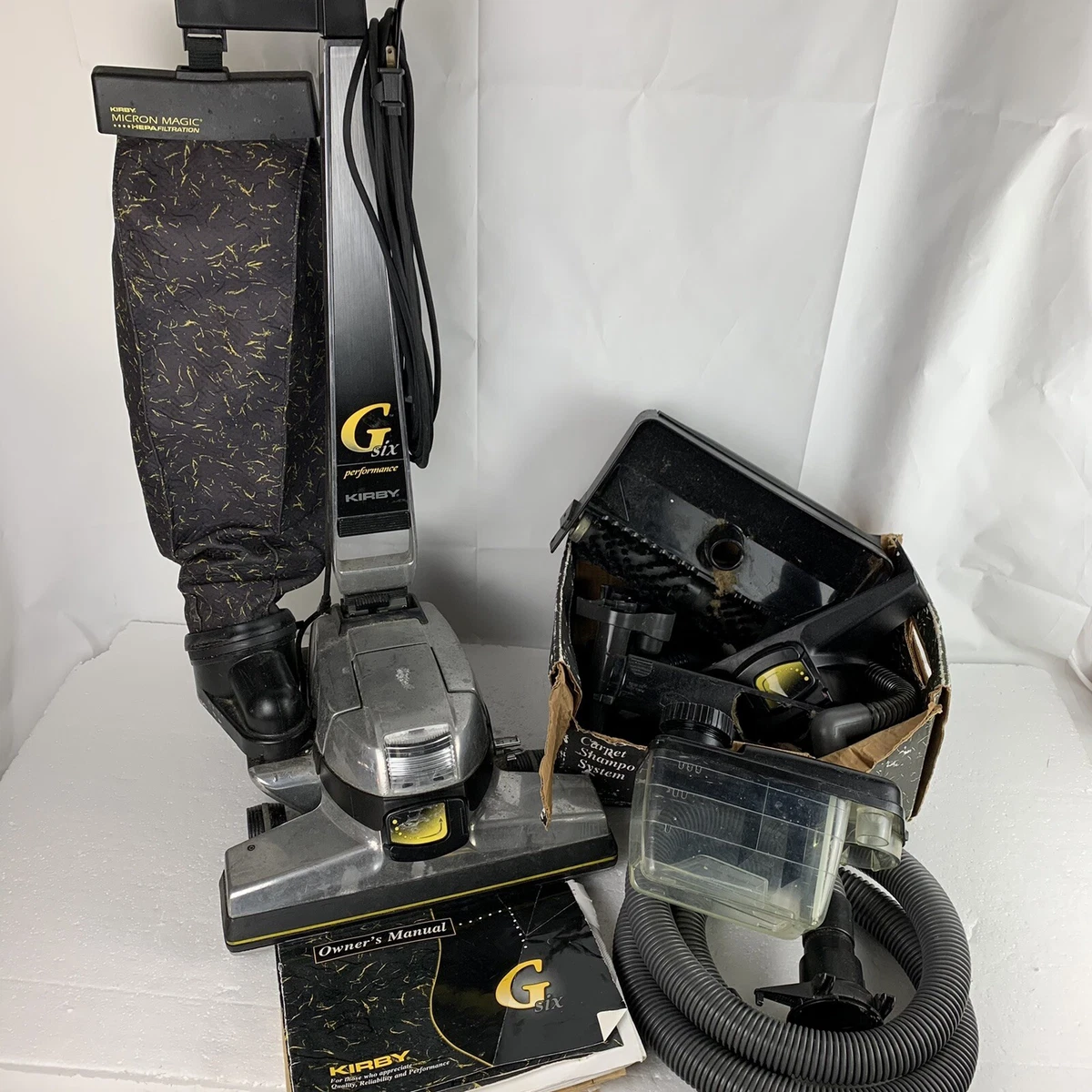 Vintage Kirby Upright Gsix G6 Vacuum Cleaner W/ Tools Accessories.