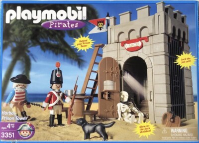 NEW Vintage Playmobil Pirates Harbor Prison Tower 3351 - Unopened Sealed Box.
