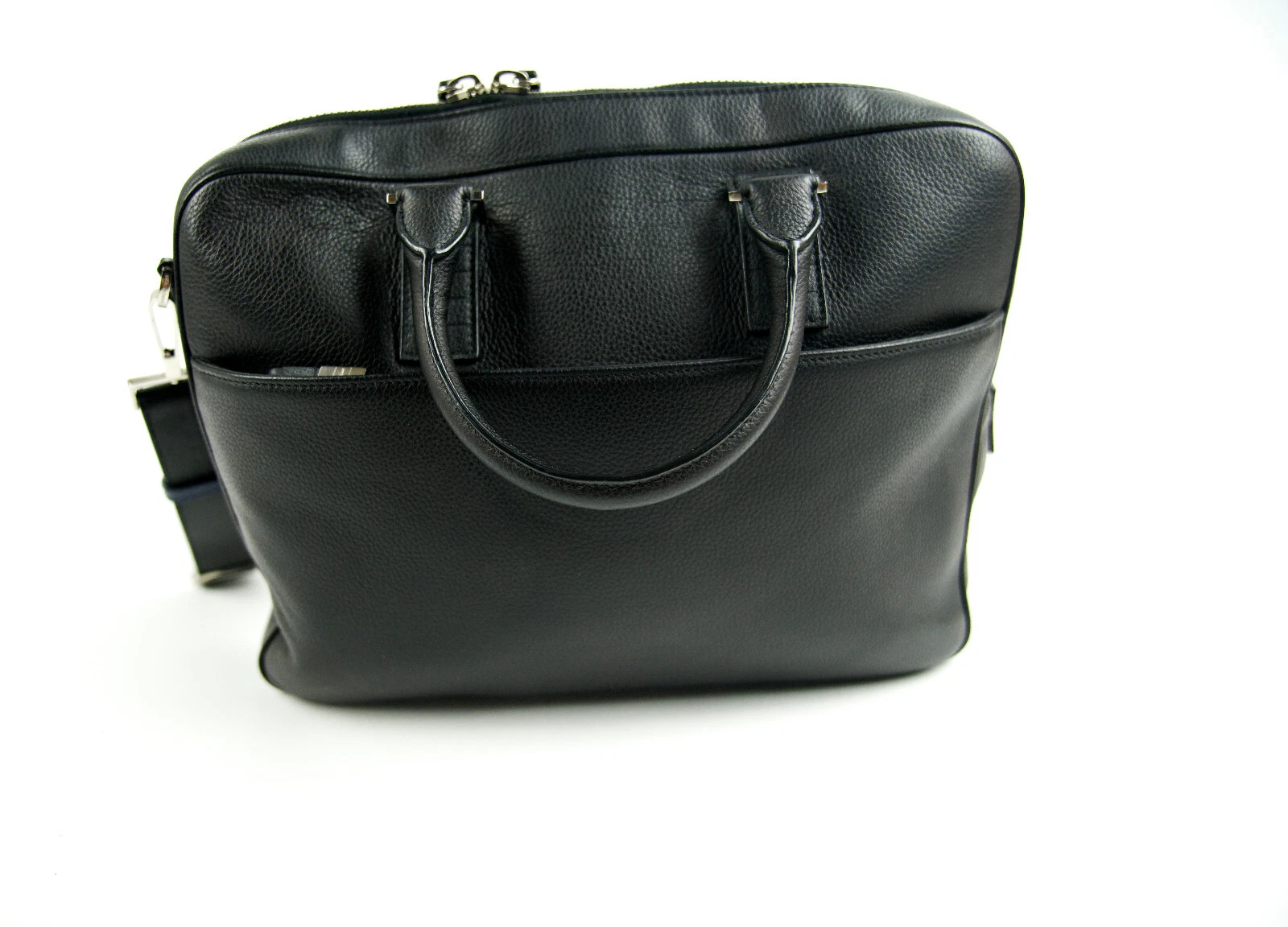 Dior — Dior Homme Leather 2-Way Shoulder Hand Bag Black Messenger Laptop RARE