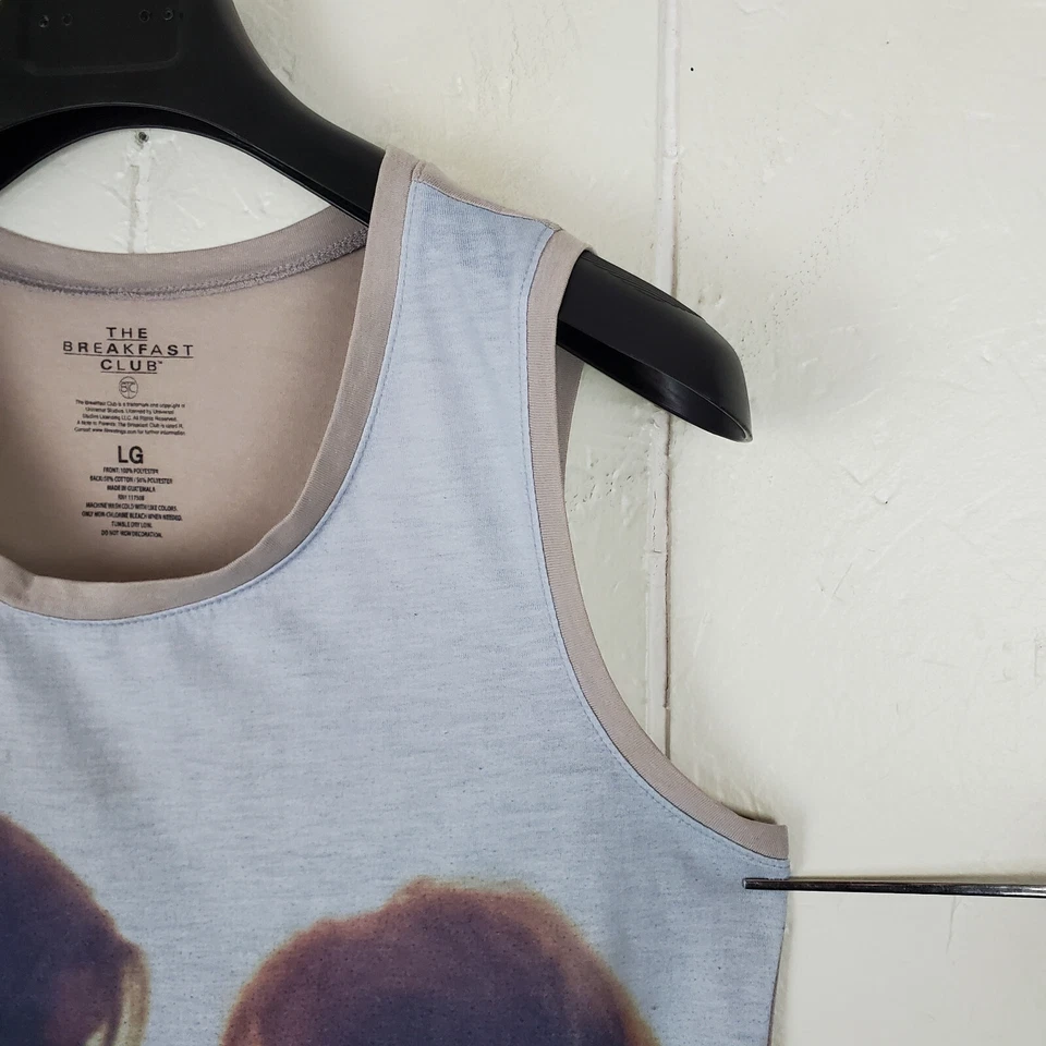 Camiseta sin mangas The Breakfast Club para mujer grande beige gráfico cuello redondo sin mangas Foto 4 de 4