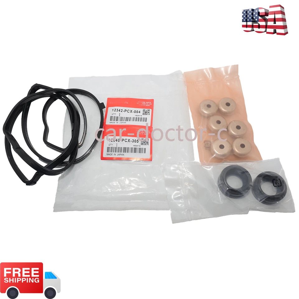 OEM For 00-09 Honda S2000 Valve Cover Gasket Kit WITH Spark Plug Tube Seals New - Image 3 of 4